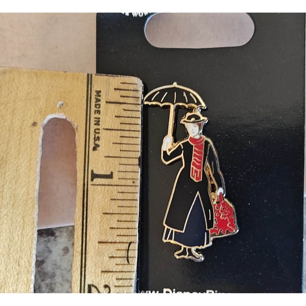 Disney Mary Poppins Pin Trading Black Red Umbrella Carpet Bag Enamel New